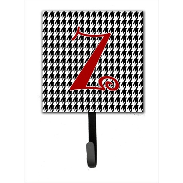 Carolines Treasures Letter Z Initial Monogram - Houndstooth Black Leash Holder Or Key Hook CJ1035-ZSH4 - main
